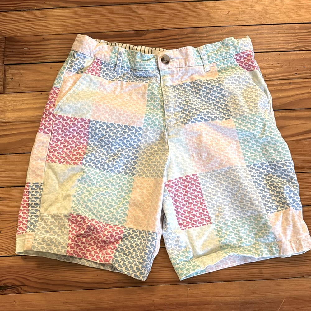 Boy's Vineyard Vines for Target multi-color whale shorts. Size L (12-14)